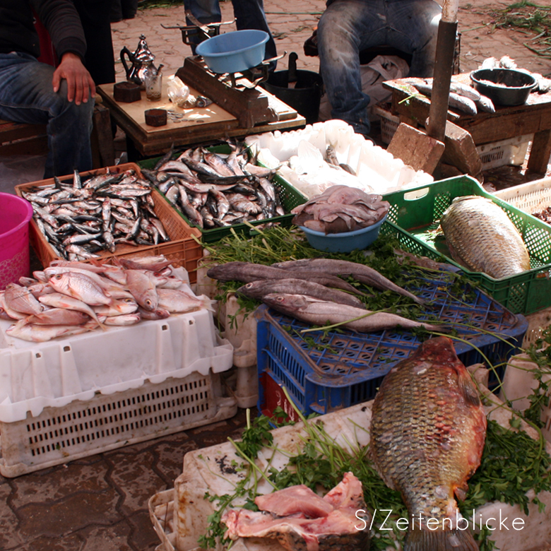 Straßenleben und Streetfood in Marrakech